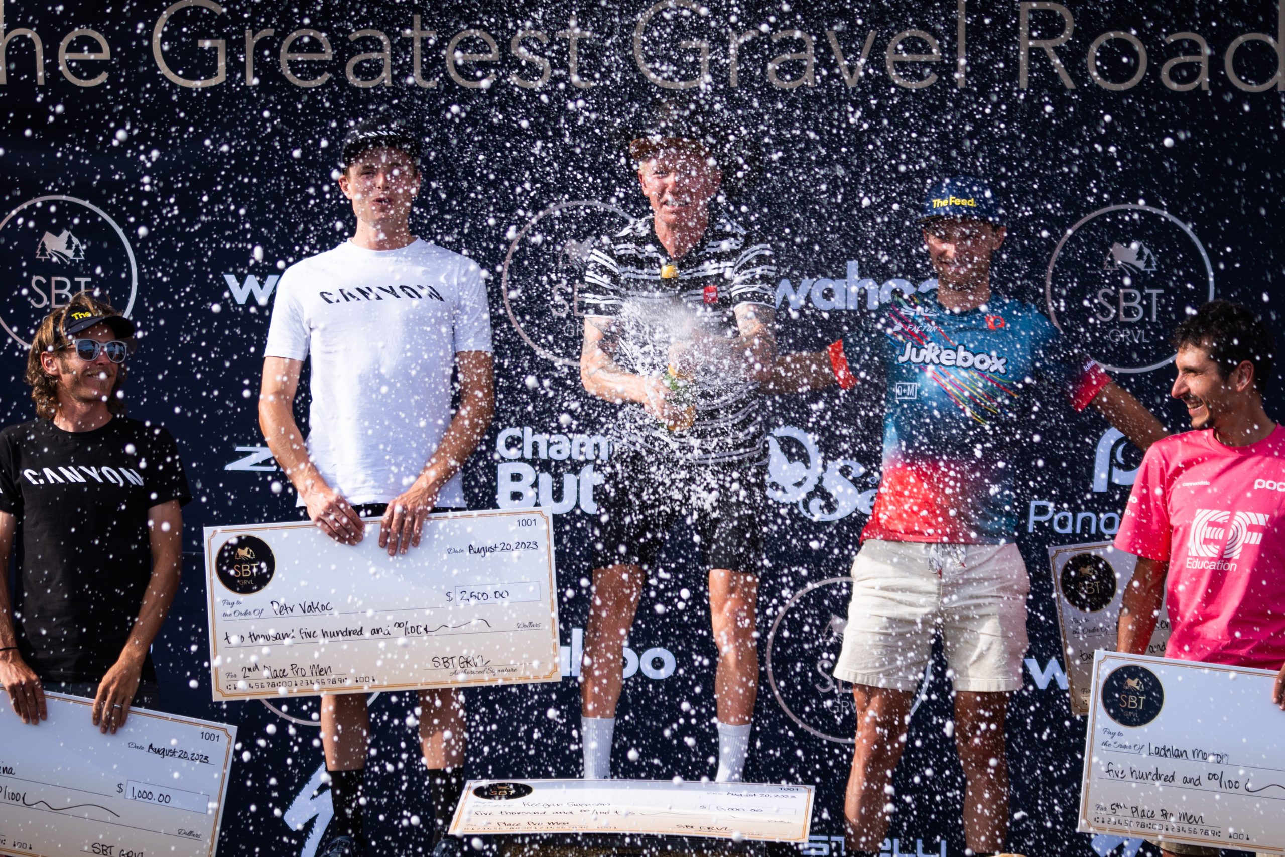 podium ceremony at SBT GRVL